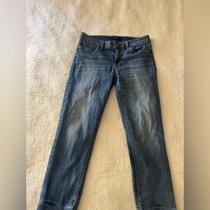 White House Black Market Faded Blue Ankle Jeans